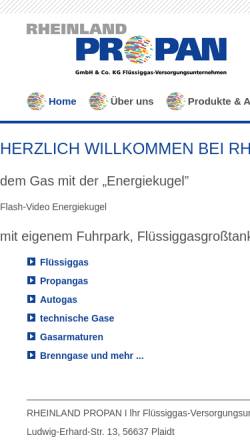 Vorschau der mobilen Webseite www.rheinland-propan.de, Rheinland Propan GmbH & Co. KG