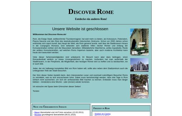 Vorschau von www.discover-rome.de, Discover Rome