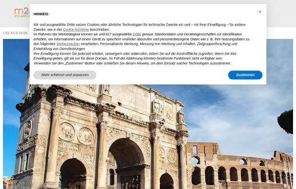 Vorschau von www.urlaub-rom.de, Urlaub in Rom