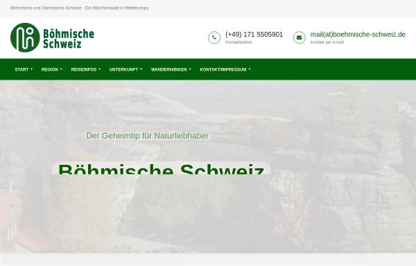 Vorschau von www.boehmische-schweiz.de, Böhmische Schweiz