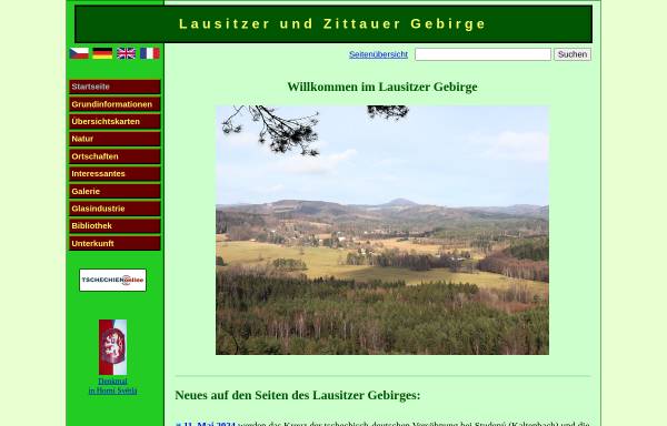 Vorschau von www.luzicke-hory.cz, Das Lausitzer Gebirge