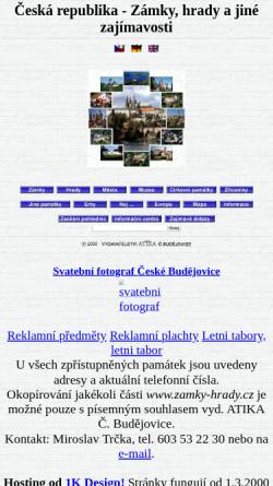 Vorschau der mobilen Webseite www.zamky-hrady.cz, Schlösser, Burgen, Historische Städte