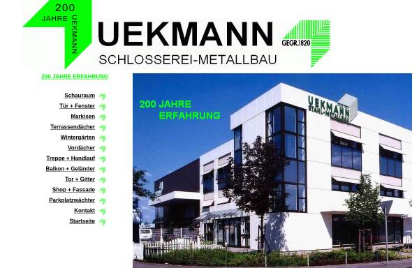 Vorschau von www.uekmann.de, Uekmann GmbH & Co. KG, Schlosserei und Metallbau
