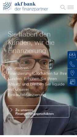Vorschau der mobilen Webseite www.akf.de, AKF Bank GmbH & Co. KG