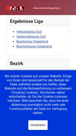 Vorschau der mobilen Webseite www.schachbezirk-siegerland.de, Schachbezirk Siegerland