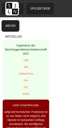 Vorschau der mobilen Webseite www.schachjugend-linker-niederrhein.de, Schachjugend Linker Niederrhein