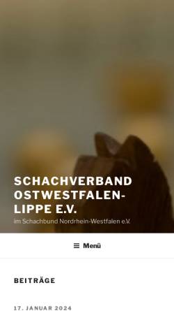 Vorschau der mobilen Webseite www.schachverband-owl.de, Schachverband Ostwestfalen-Lippe