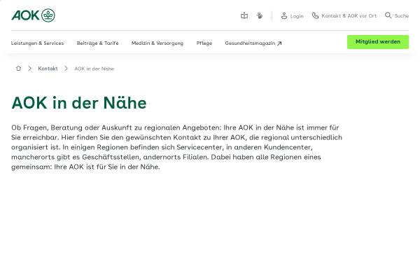 Vorschau von www.aok-aschaffenburg.de, AOK