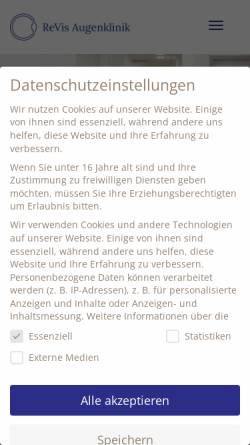 Vorschau der mobilen Webseite www.augen-ab.de, Augenklinik Aschaffenburg