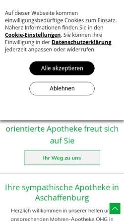 Vorschau der mobilen Webseite www.mohrenapo.de, Mohren Apotheke