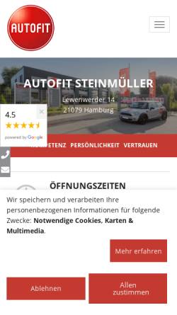 Vorschau der mobilen Webseite www.steinmueller-kfz-technik.de, Steinmueller Kfz-Technik GmbH