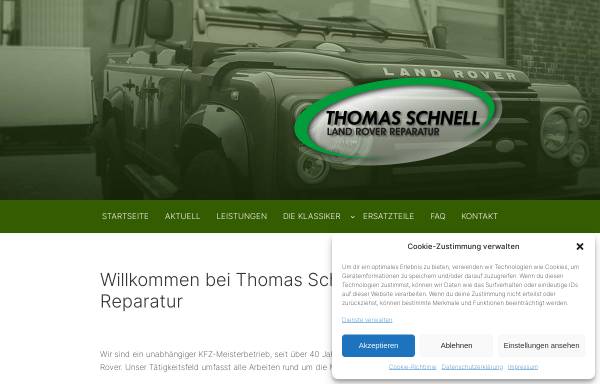 Vorschau von www.thomasschnell.de, Thomas Schnell - Land Rover Reparatur