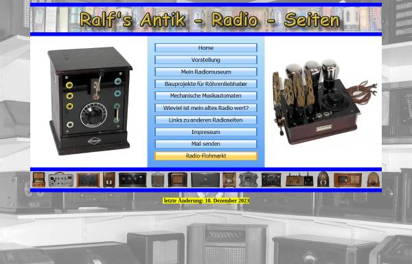 Vorschau von antik-radio.de, Ralfs Antik Radio Seiten