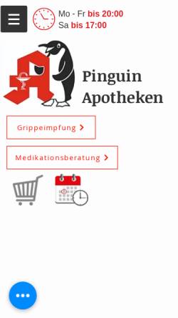 Vorschau der mobilen Webseite www.pinguinapo.de, Pinguin-Apotheke