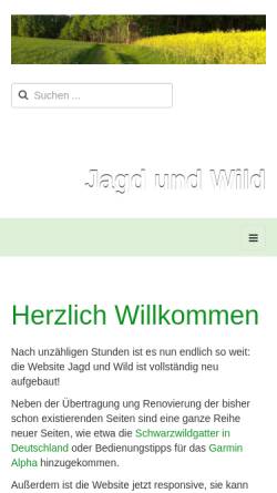 Vorschau der mobilen Webseite www.jagdundwild.de, Jagd und Wild, Joachim Barthel