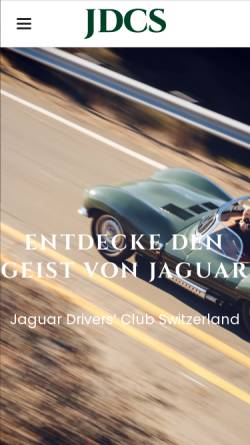 Vorschau der mobilen Webseite www.jdcs.ch, Jaguar Drivers Club Switzerland