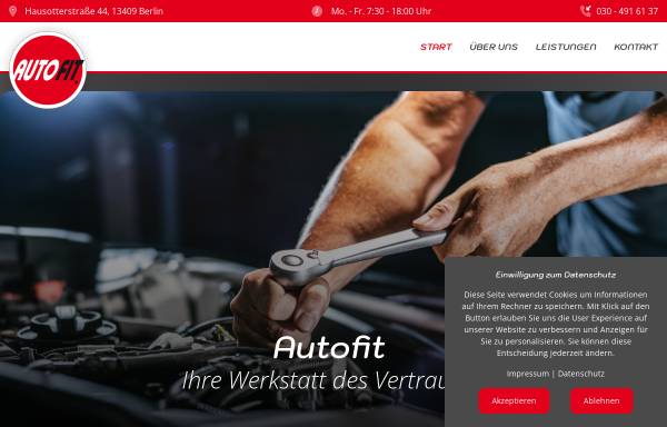 Vorschau von www.autofit-gruen.de, Autofit Andreas Grün KG, Meisterbetrieb und freie Kfz Mehrmarken Werkstatt