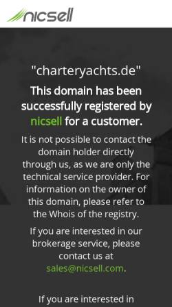 Vorschau der mobilen Webseite www.charteryachts.de, Yacht Charter weltwelt