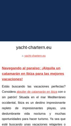 Vorschau der mobilen Webseite yacht-chartern.eu, Der Yachtcharter Ratgeber
