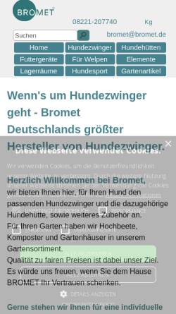 Vorschau der mobilen Webseite bromet.de, Bromet GmbH