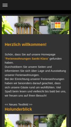 Vorschau der mobilen Webseite www.ferien-in-speyer.de, Ferienwohnungen Flory