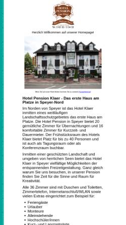 Vorschau der mobilen Webseite www.hotel-klaer.de, Hotel Pension Gust Klaer