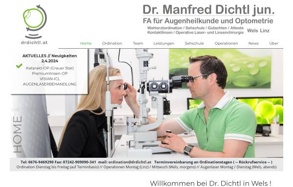 Vorschau von www.drdichtl.at, Augenarzt OA Dr. Manfred Dichtl jun.