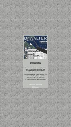 Vorschau der mobilen Webseite www.dr-walter.at, Augenarztpraxis Dr. med. Walter