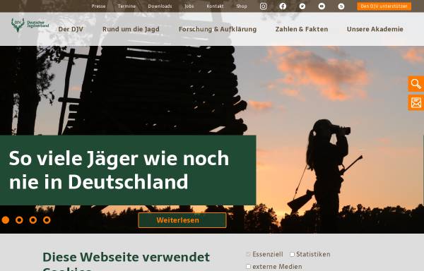Vorschau von www.jagdnetz.de, Jagdnetz.de
