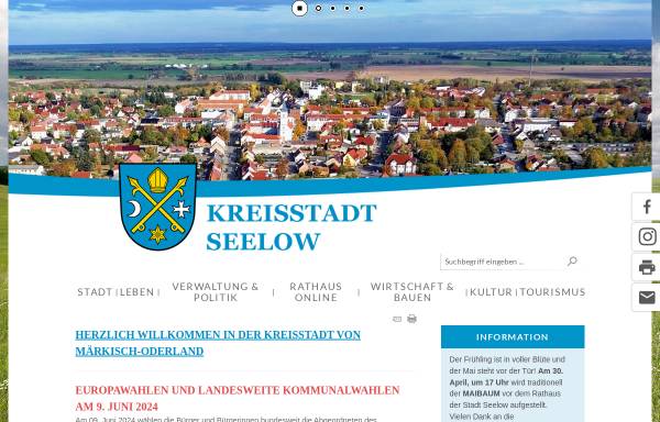 Vorschau von www.seelow.de, Stadt Seelow