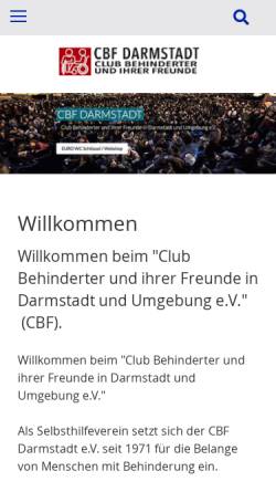 Vorschau der mobilen Webseite cbf-da.de, Club Behinderter und ihrer Freunde e.V.