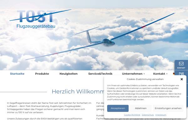 Vorschau von www.tost.de, Flugzeuggerätebau TOST