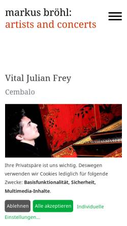 Vorschau der mobilen Webseite www.vitalfrey.ch, Frey, Vital Julian
