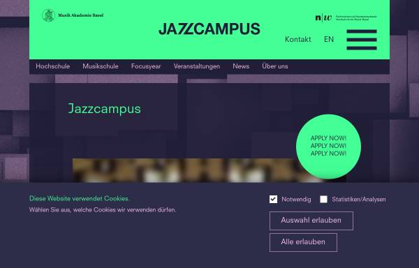 Vorschau von www.jazz.edu, Musik-Akademie der Stadt Basel, Hochschule für Musik, Abteilung Jazz