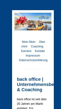Vorschau der mobilen Webseite www.backoffice-nord.de, Back Office, Inh. Cristina Fernandez Schalk