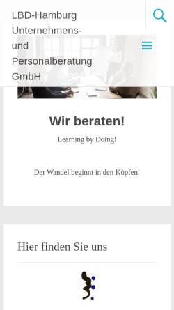 Vorschau der mobilen Webseite www.lbd-hamburg.de, LBD-Hamburg Unternehmens- und Personalberatung GmbH