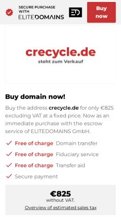 Vorschau der mobilen Webseite www.crecycle.de, Crecycle. Music