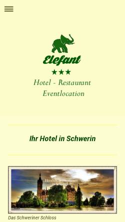 Vorschau der mobilen Webseite www.hotel-elefant.de, Hotel und Restaurant Elefant
