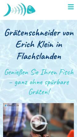 Vorschau der mobilen Webseite www.graetenschneider.de, Klein´s Grätenschneider - Fa Erich Klein