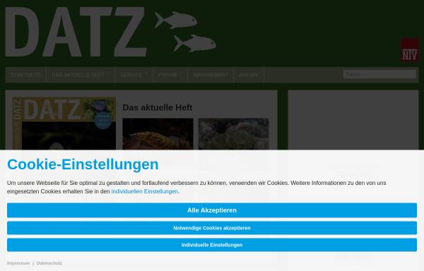 Vorschau von www.datz.de, DATZ - Die Aquarien- und Terrarienzeitschrift