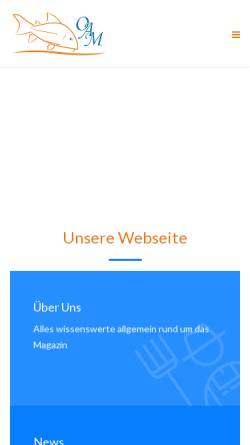 Vorschau der mobilen Webseite www.oammagazin.de, Online Aquarium-Magazin