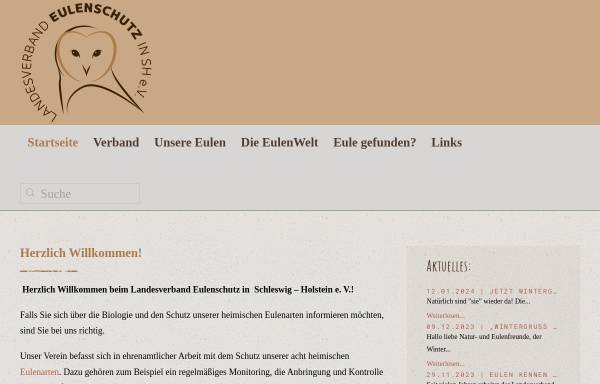 Vorschau von www.eulen.de, Landesverband Eulenschutz in Schleswig-Holstein e.V.