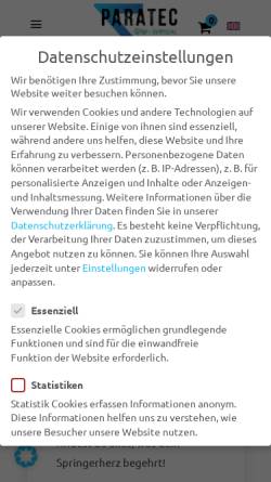 Vorschau der mobilen Webseite www.paratec.de, Paratec