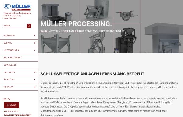 Vorschau von www.muellerprocessing.com, Müller GmbH