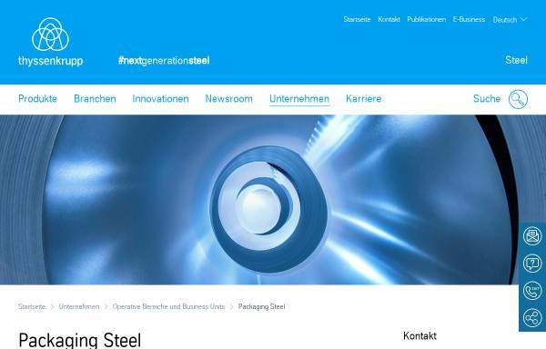 Vorschau von www.thyssenkrupp-steel.com, Rasselstein GmbH