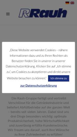Vorschau der mobilen Webseite www.rrauh.de, Rauh GmbH & Co. KG