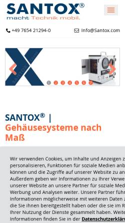 Vorschau der mobilen Webseite www.santox.com, Santox Koffer
