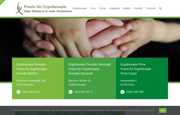 Vorschau von www.ergotherapie-dresden.de, Praxis für Ergotherapie Reinhild Beyer und Silka Schubert (Radeberger Vorstadt)