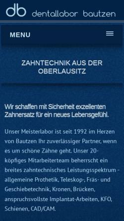 Vorschau der mobilen Webseite www.dentallabor-bautzen.de, Dentallabor Bautzen GmbH