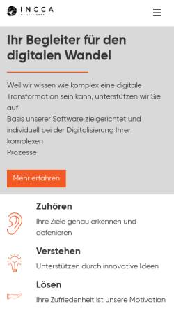 Vorschau der mobilen Webseite www.incca.de, incca GmbH